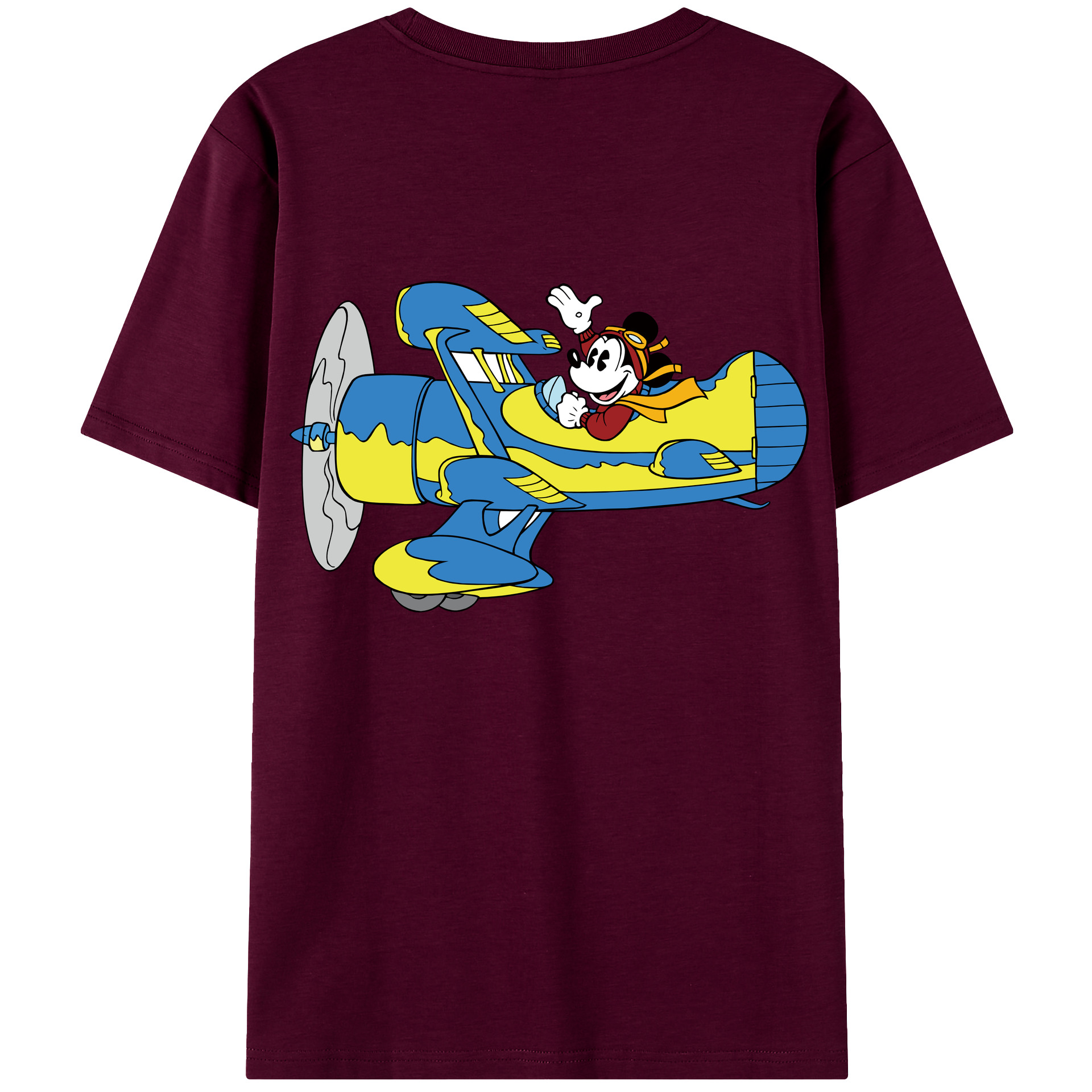 （画像用） ミッキーマウス Mickey Mouse レディース半袖Tシャツ(バックプリント)